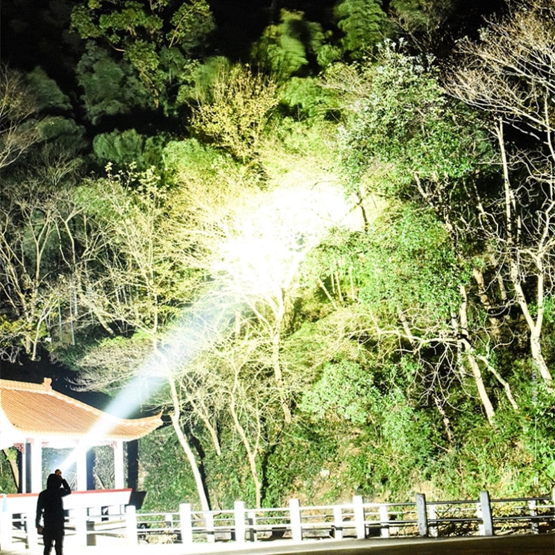 LED Rechargeable Tactical Flashlight 90000 High Lumens