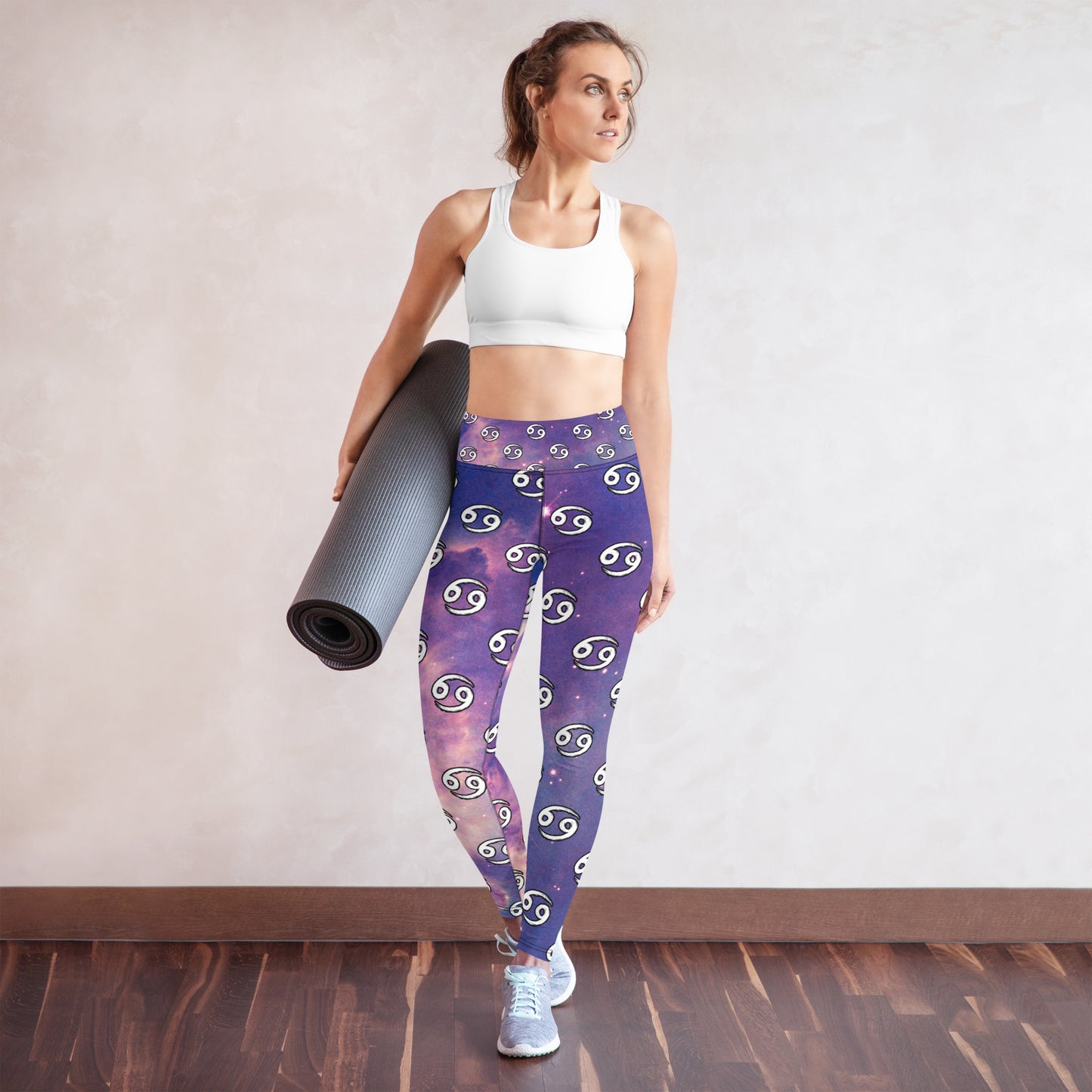 Cancer Zodiac Sign Yoga Leggings