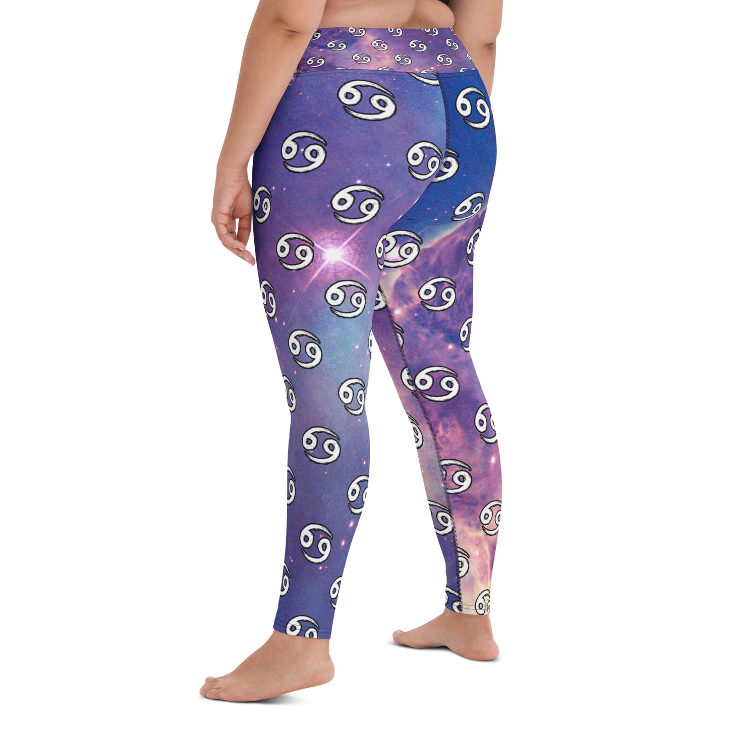 Cancer Zodiac Sign Yoga Leggings