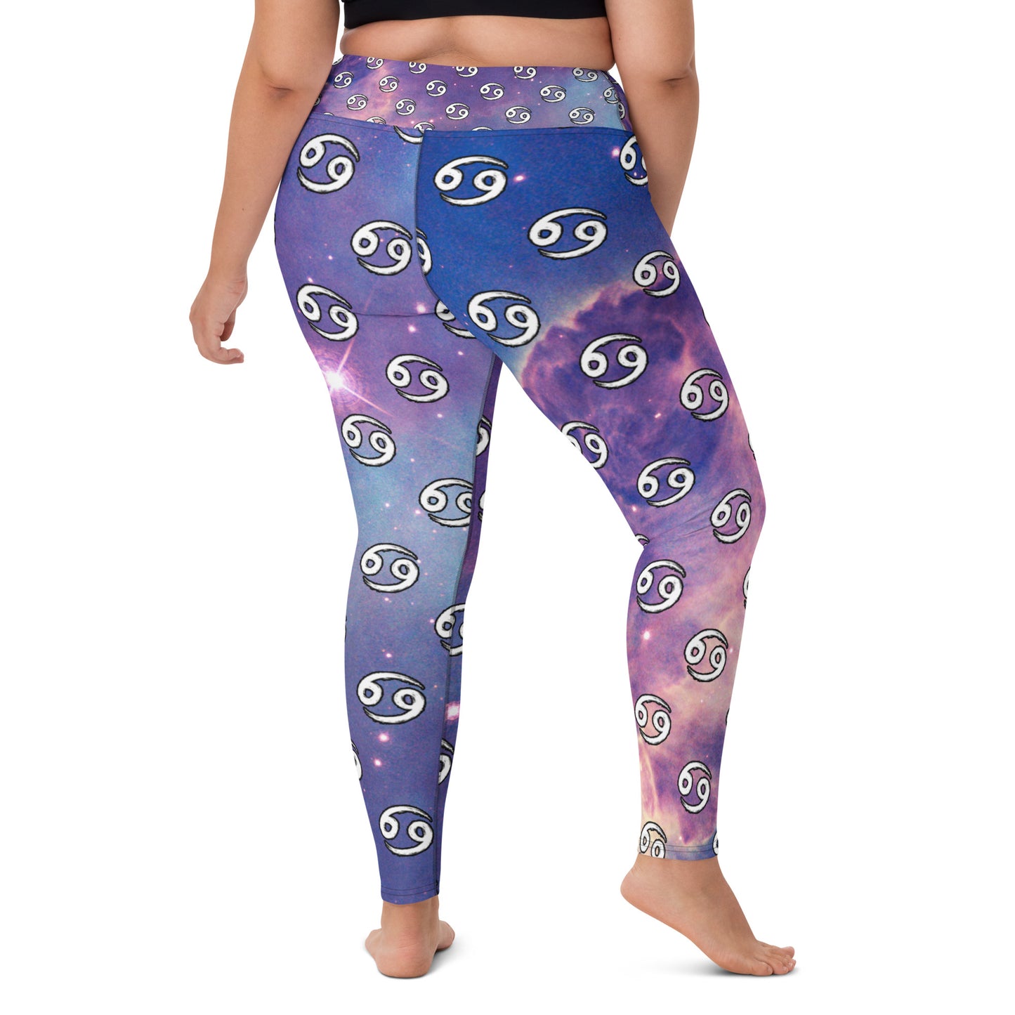 Cancer Zodiac Sign Yoga Leggings
