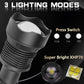 LED Rechargeable Tactical Flashlight 90000 High Lumens