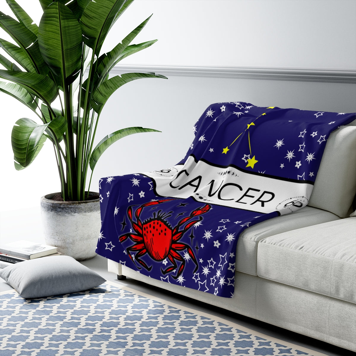 Cancer Zodiac Fleece Blanket