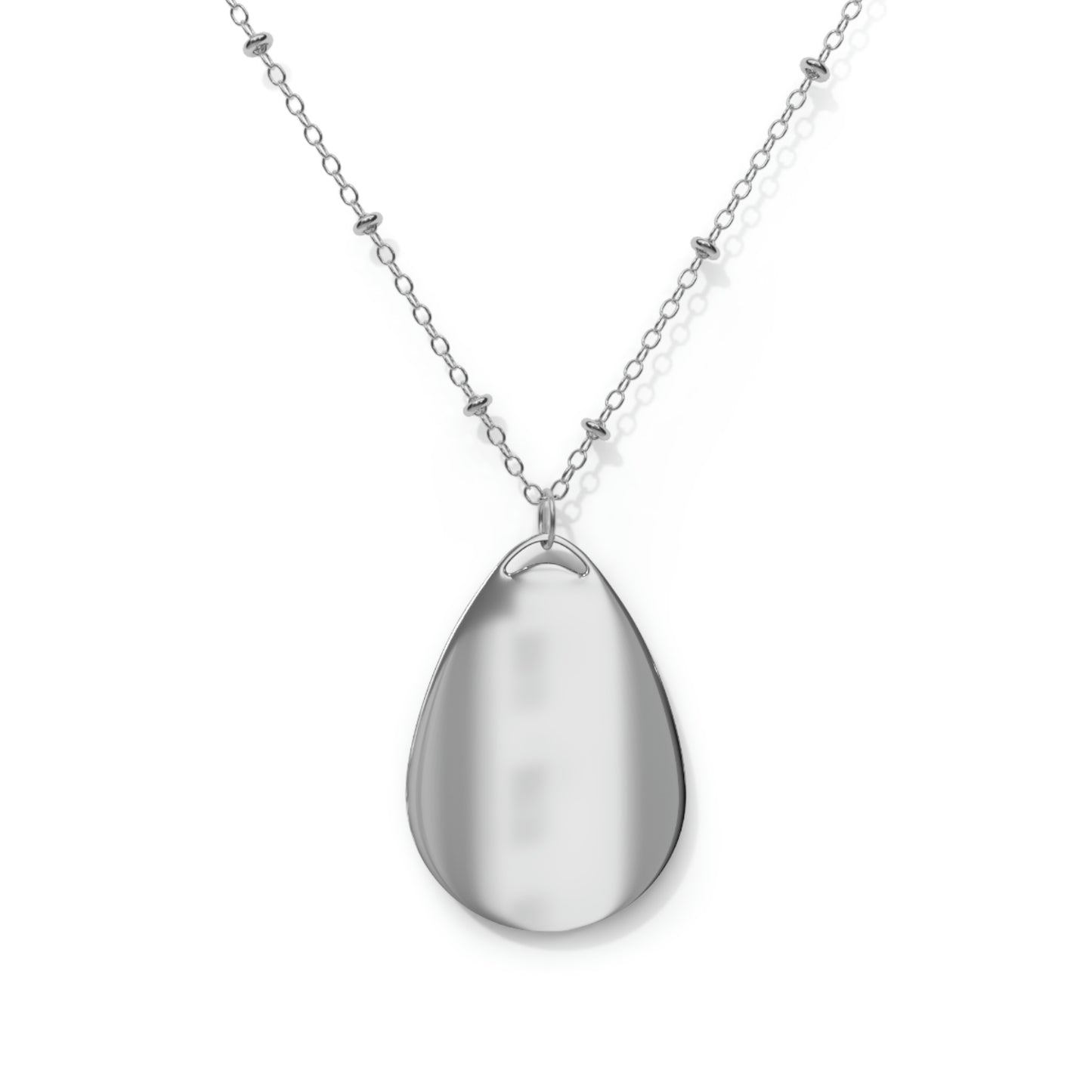 Colored Sketch Photo of You and Your Pet Oval Necklace