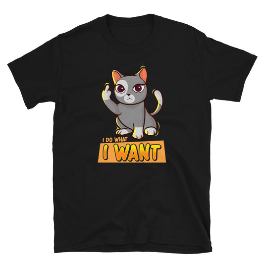 Cat middle finger "I do what I want" T-shirt