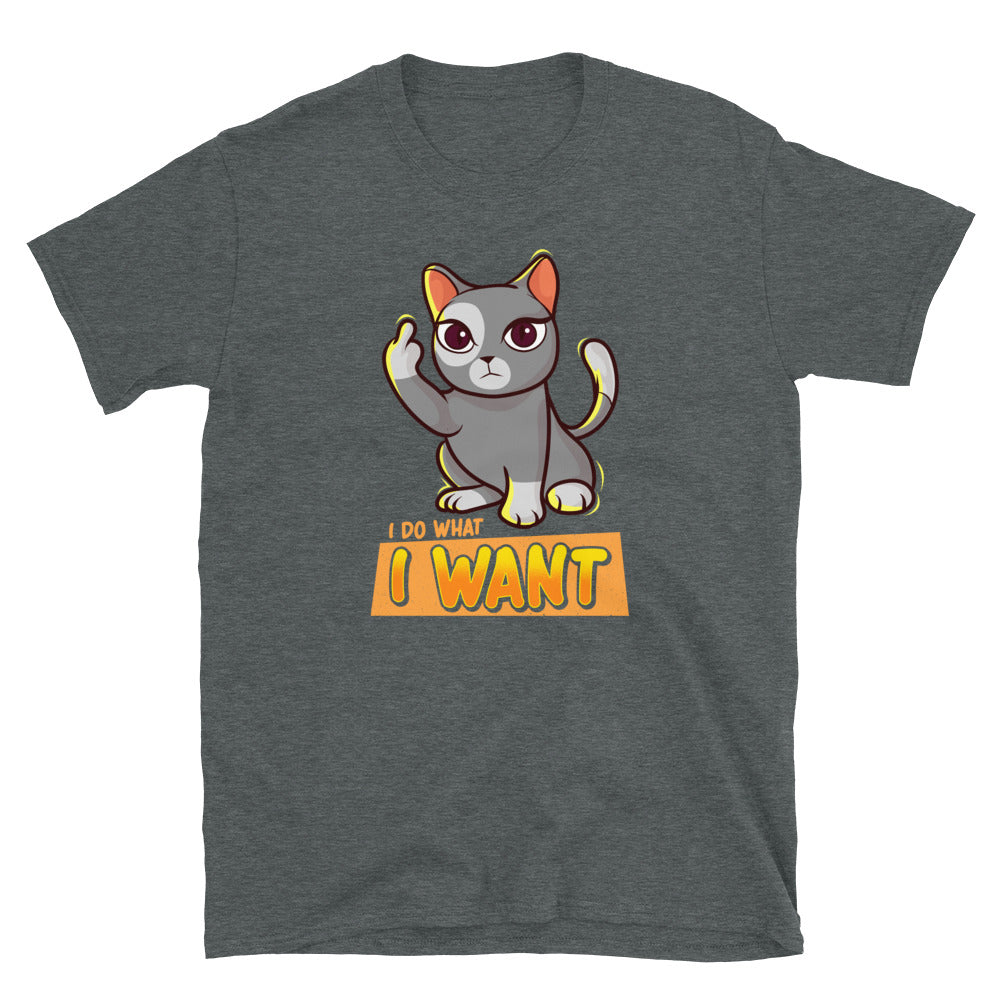 Cat middle finger "I do what I want" T-shirt